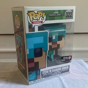 POP Funko 322 Minecraft Steve in Diamond Armor Vinyl Figure
